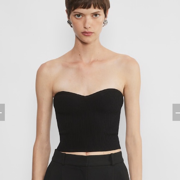 Aritzia Babaton Sculpt Knit Sweetheart Ribbed Tube Top in Black – Size XS - Picture 10 of 16